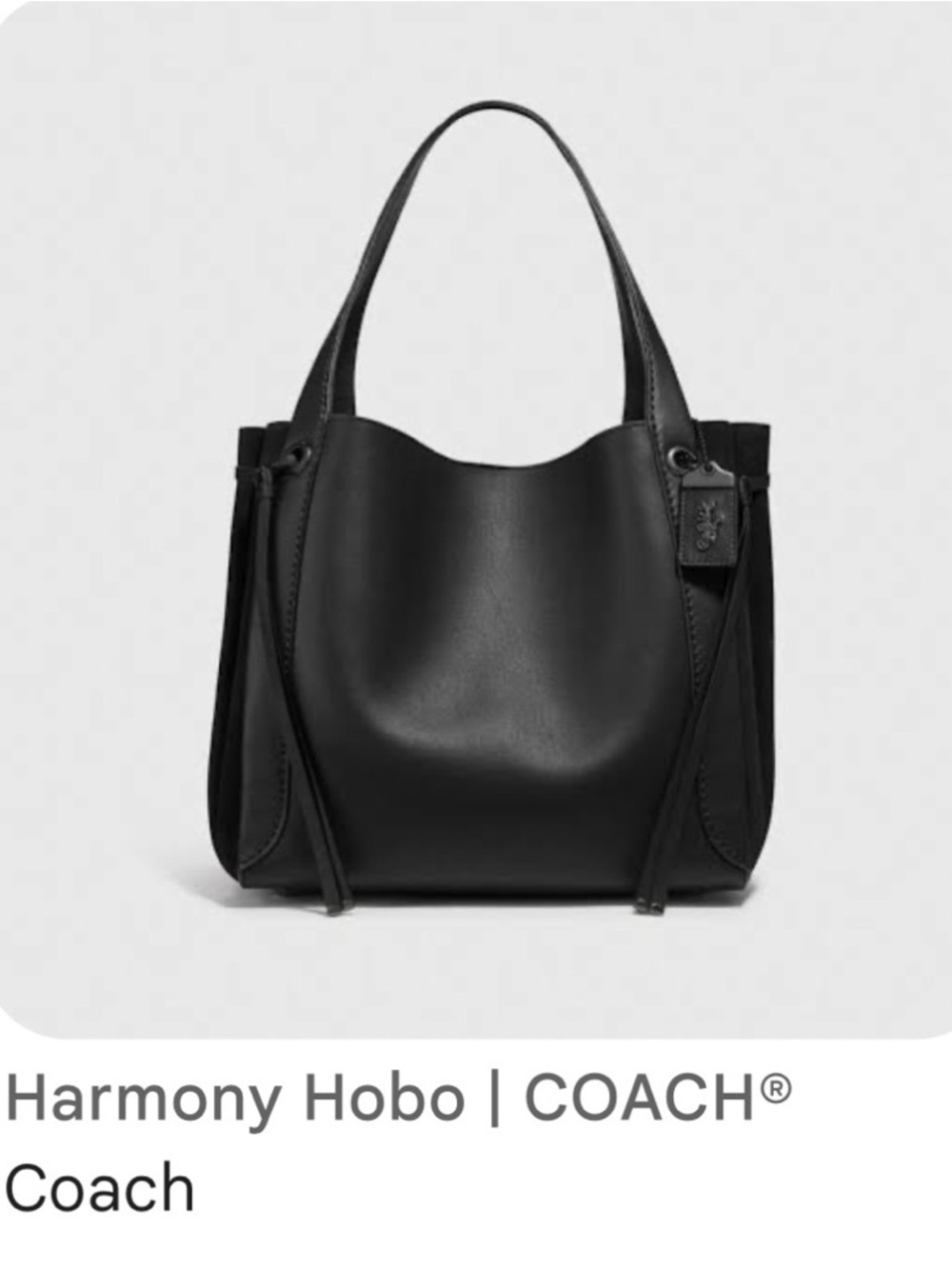 COACH Harmony Hobo Bag in Black